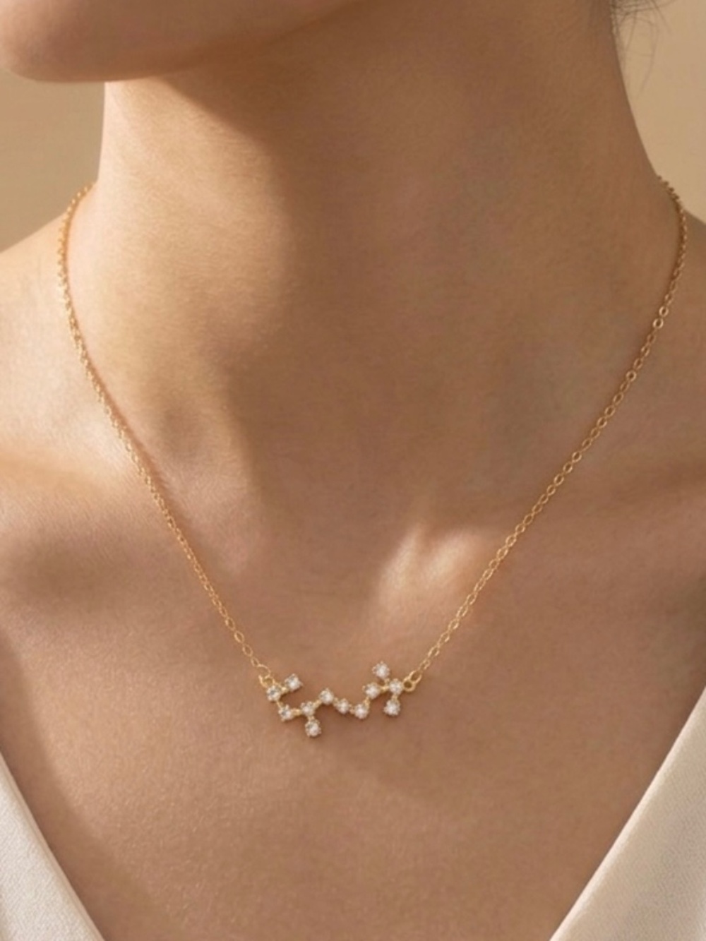 Scorpio Constellation Rhinestone Pendant Necklace